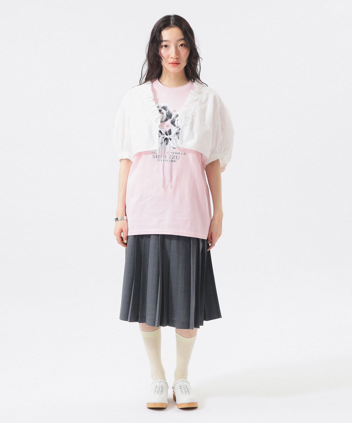 BEAMS BOY（ビームス ボーイ）フリル ショート ブラウス（シャツ