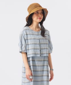 シャーリング ボーダー ショートスリーブ