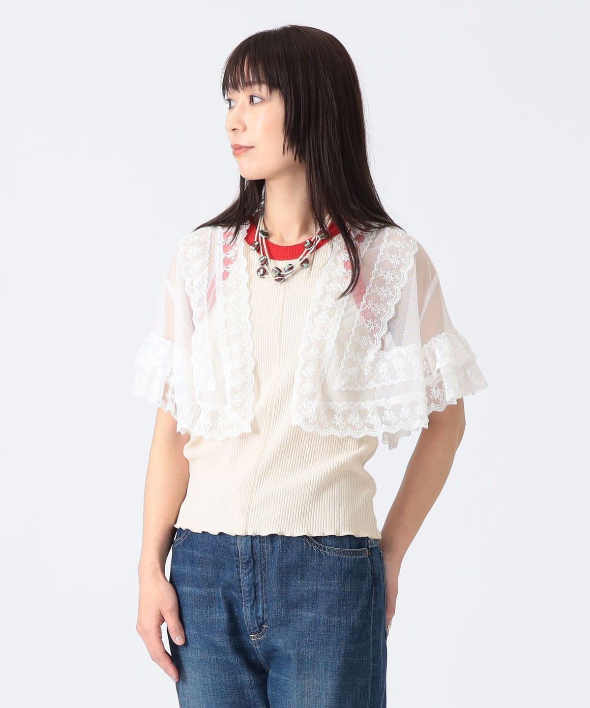 BEAMS JAPAN（ビームス ジャパン）〈WOMEN〉チュール レース ボレロ