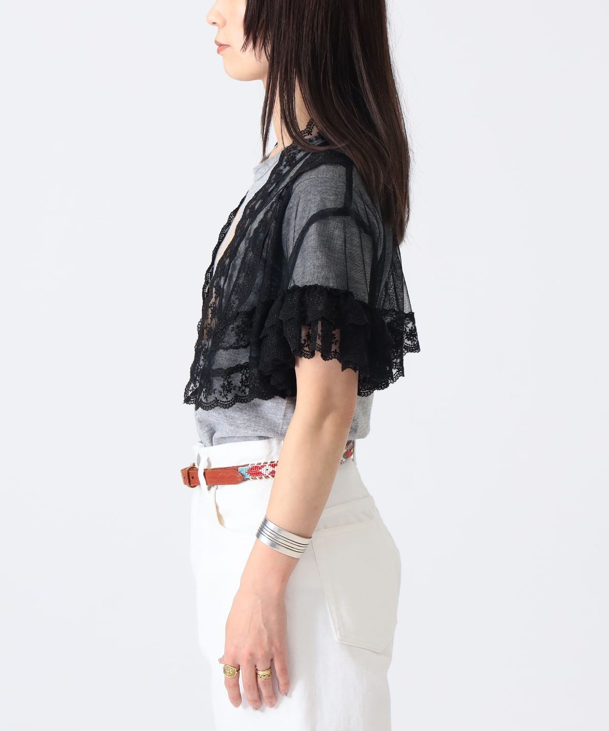 BEAMS JAPAN（ビームス ジャパン）〈WOMEN〉チュール レース ボレロ