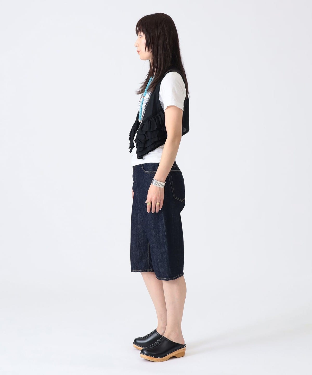BEAMS JAPAN（ビームス ジャパン）〈WOMEN〉フリル ノースリーブ