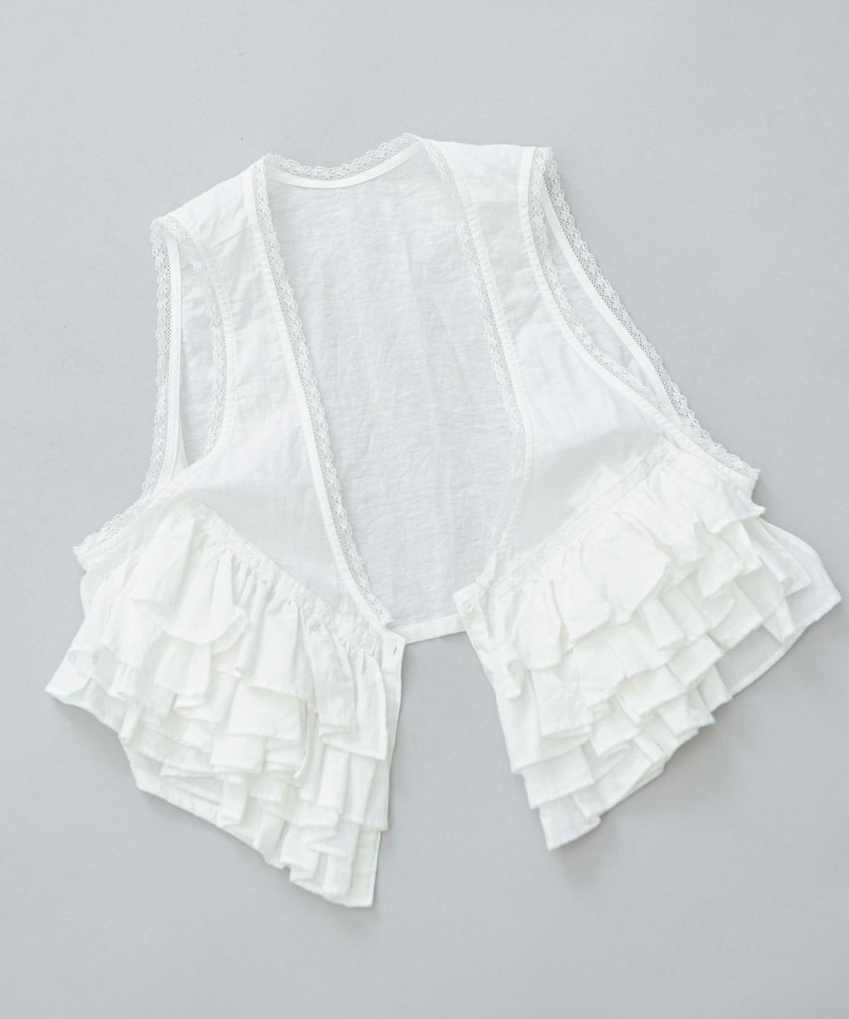 BEAMS JAPAN（ビームス ジャパン）〈WOMEN〉フリル ノースリーブ