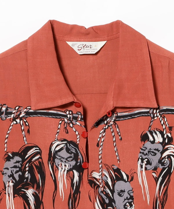STAR OF HOLLYWOOD / HOPSACK RAYON PULLOVER SHIRT “SHRUNKEN HEAD”