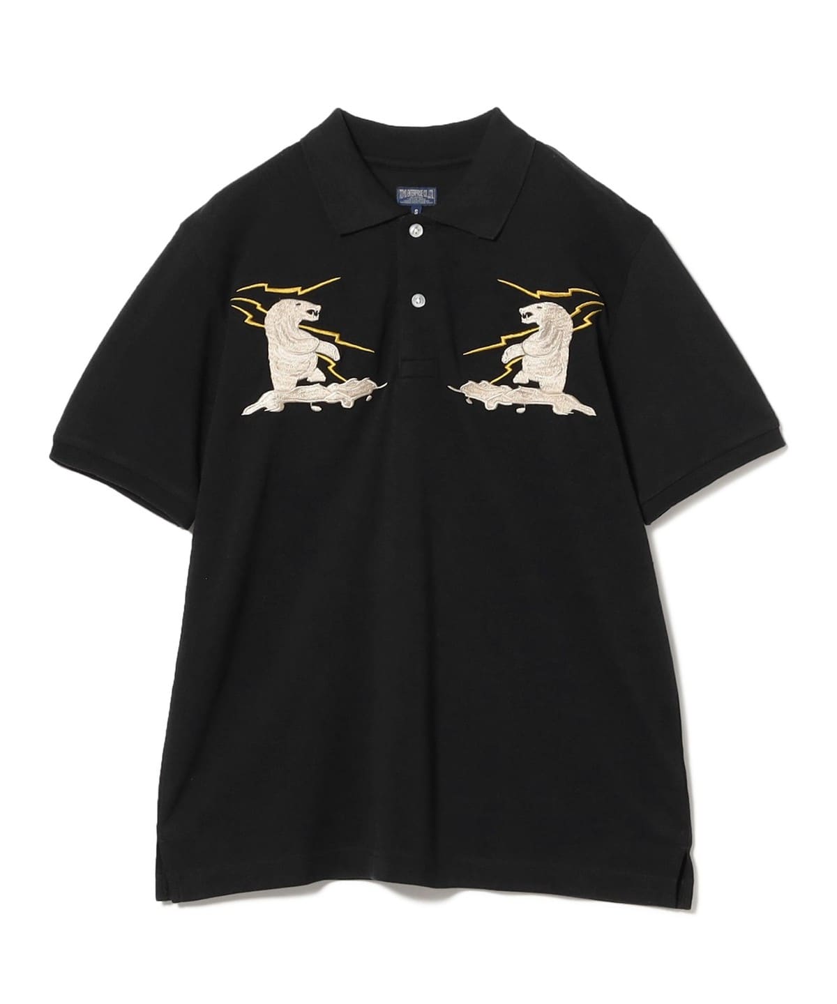 テーラー東洋 テーラートウヨウ / SUKA POLO SHIRT EMBROIDERED "ALASKA" シャツ・ブラウス WOMEN BLACK S テーラー東洋 テーラートウヨウ / SUKA POLO SHIRT EMBROIDERED "ALASKA" シャツ・ブラウス WOMEN BLACK S