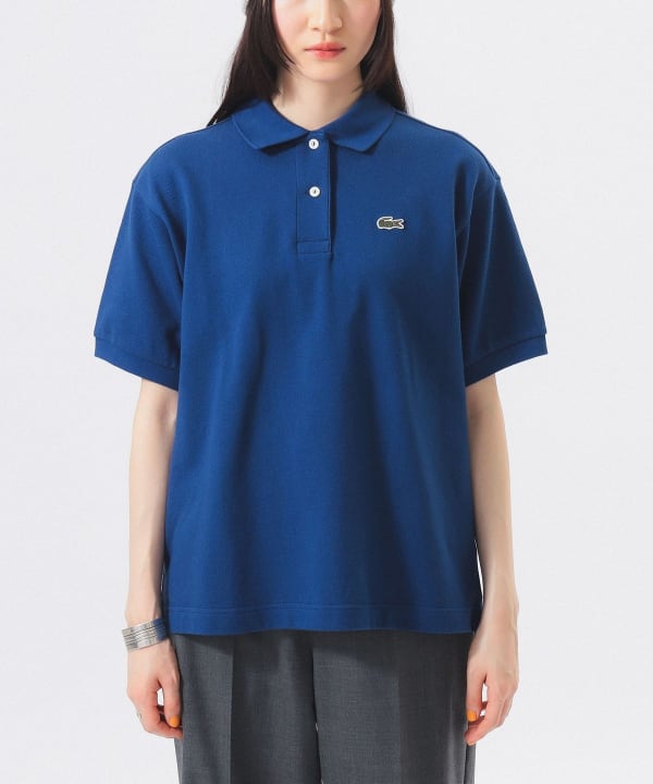 LACOSTE × BEAMS BOY ポロシャツ 黒 38サイズ BEAMS BOY（ビームス ボーイ）【別注】LACOSTE / ポロシャツ（シャツ