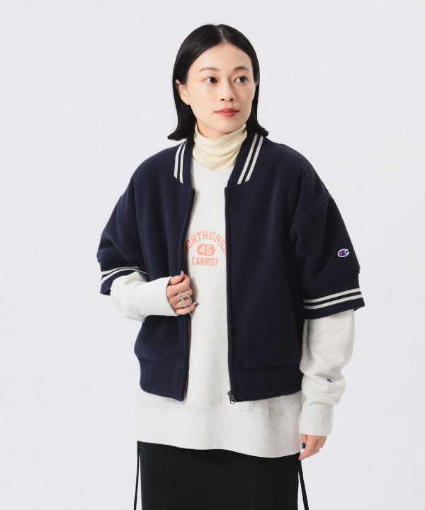 BEAMS BOY（ビームス ボーイ）【別注】Champion / ボア フリース ジップ ブルゾン（ブルゾン ブルゾン）通販｜BEAMS