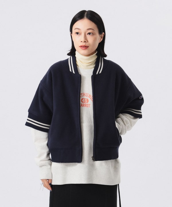 BEAMS BOY（ビームス ボーイ）【別注】Champion / ボア フリース ジップ ブルゾン（ブルゾン ブルゾン）通販｜BEAMS