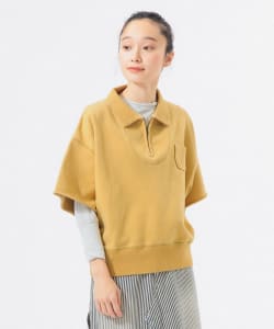 【+10%ポイントUP】ハーフジップ ショートスリーブ スウェット