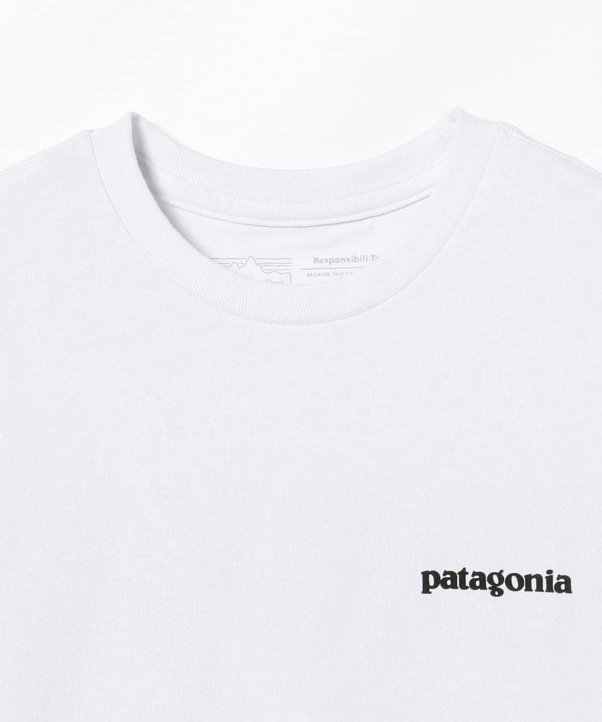 white patagonia tee