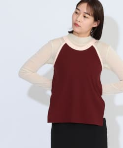 〈WOMEN〉BEAMS JAPAN / 2トーン タンクトップ