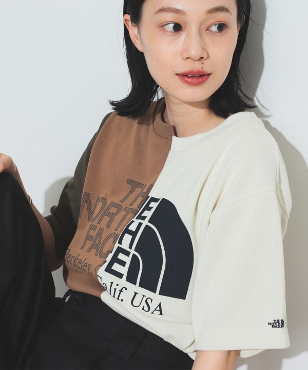 THE NORTH FACE PURPLE LABELアシンメトリーロゴTシャツ