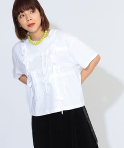 【BEAMS JAPAN限定】TORI-TO × BEAMS BOY / リボン アップリケ Tシャツ