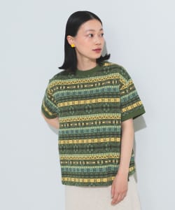 BEAMS BOY / フェアアイル ジャガード ショートスリーブ