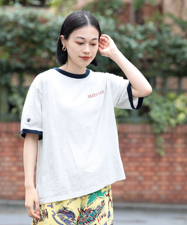 春夏新作モデル 韓国ファッション ゆったりスポーティーTシャツ 白