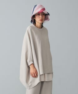 maturely / Hem Cut Off Poncho Jersey