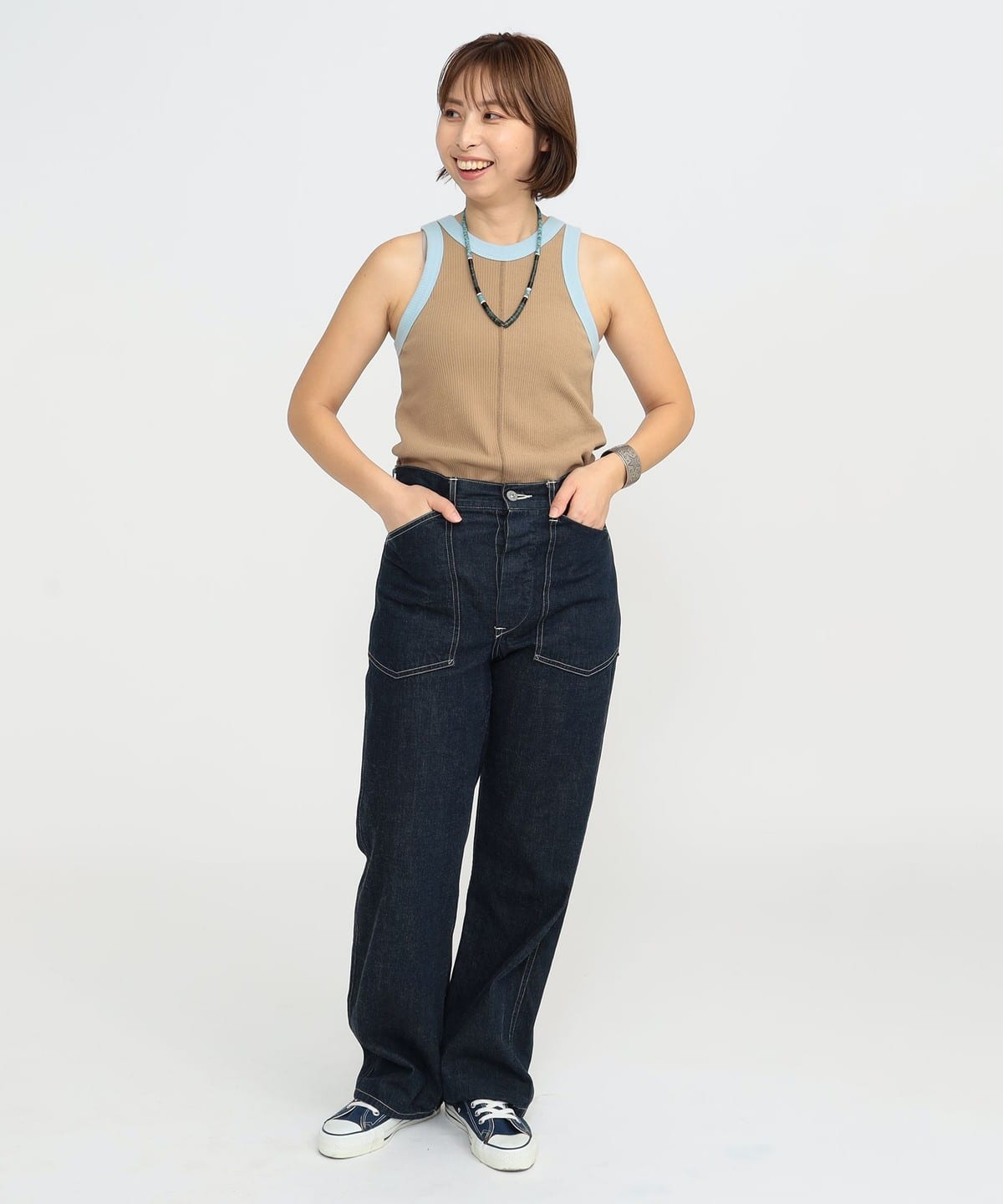 BEAMS JAPAN（ビームス ジャパン）〈WOMEN〉2トーン タンクトップ（T