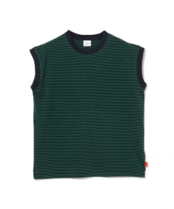 Healthknit / ナローボーダー クルーネック ノースリーブ Tシャツ