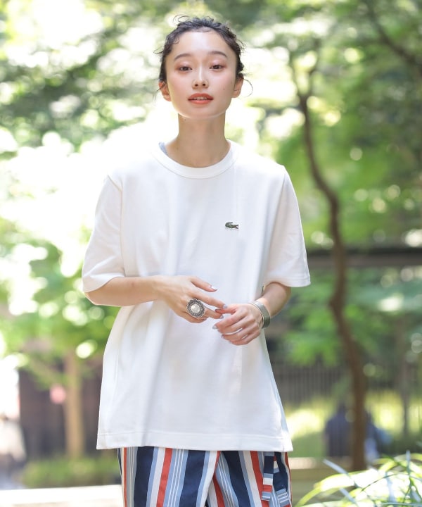 BEAMS BOYだけの！＜LACOSTE＞AラインシルエットTシャツ