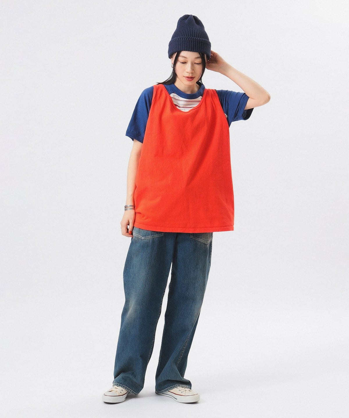 送料無料 いつまで BEAMS BOY BEAMS BOY Goodwear背心（T 卹、剪裁和縫製背心）出售 トップス