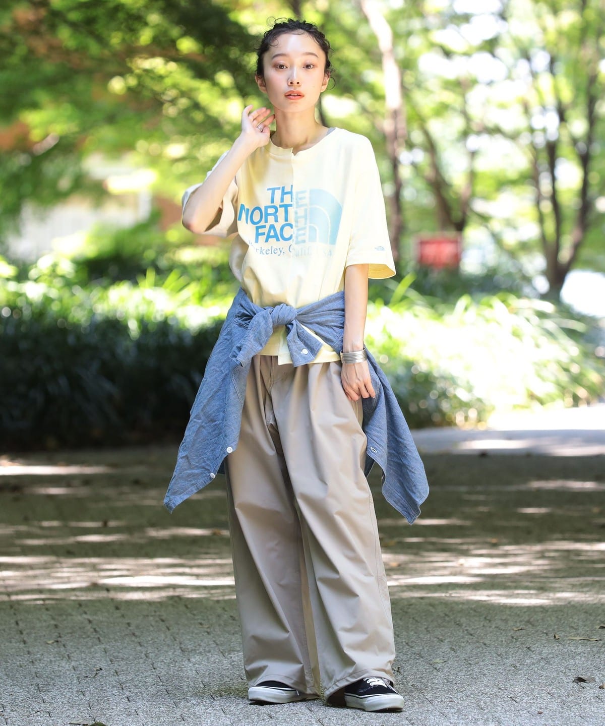 ザ・ノースフェイス パープルレーベル コラボ アシメロゴTシャツ L相当 極美品 毎年人気！〈THE NORTH FACE PURPLE LABEL〉別注アシメロゴT