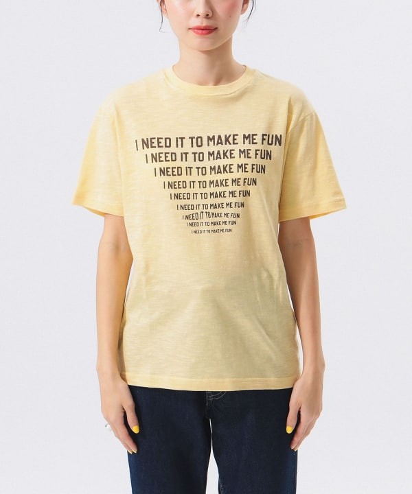 BEAMS BOY（ビームス ボーイ）ライン メッセージ Tシャツ（T