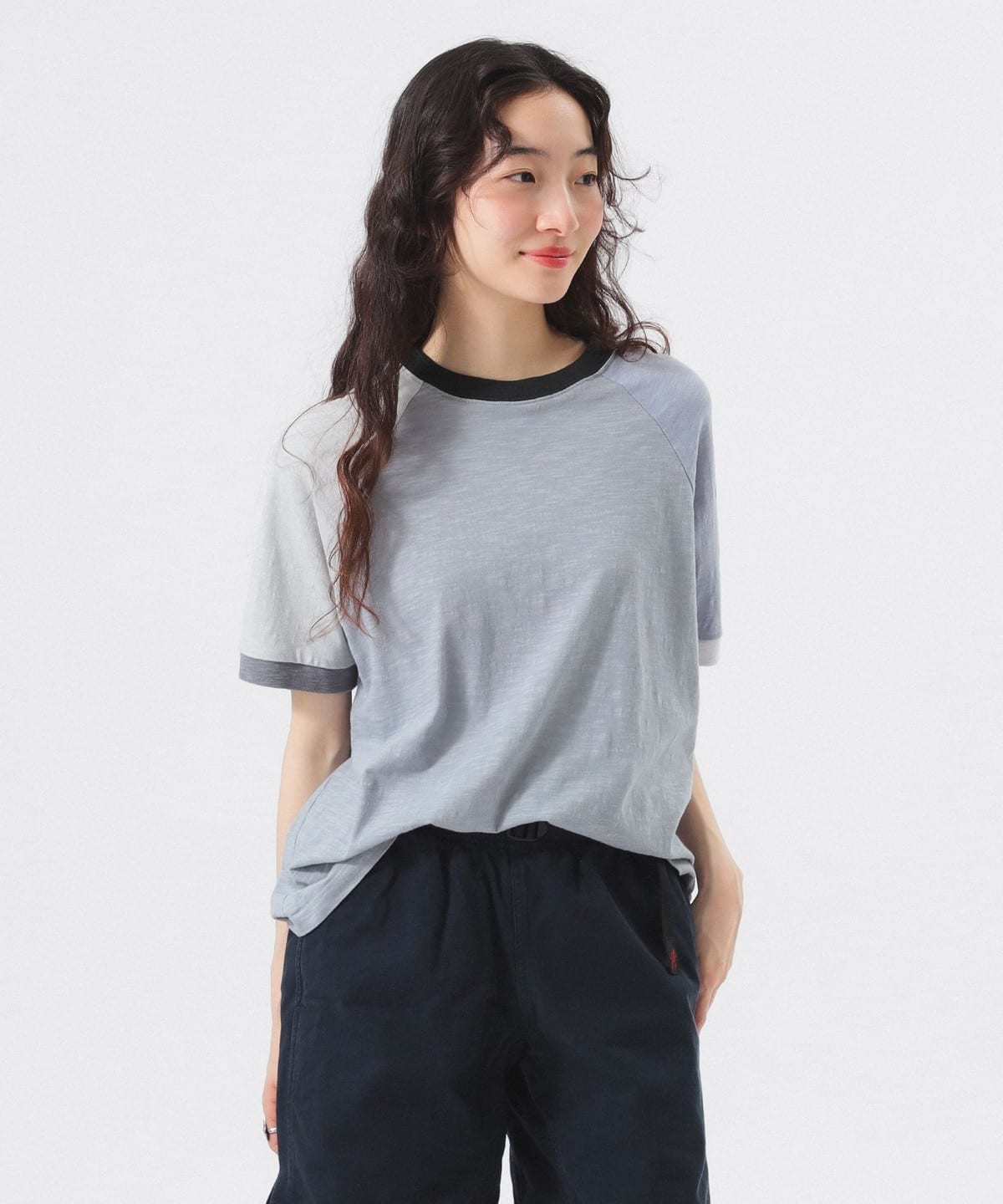 スラブ ジャージー クレイジー ショートスリーブ Tシャツ・カットソー WOMEN GREY ONE SIZE スラブ ジャージー クレイジー ショートスリーブ Tシャツ・カットソー WOMEN GREY ONE SIZE