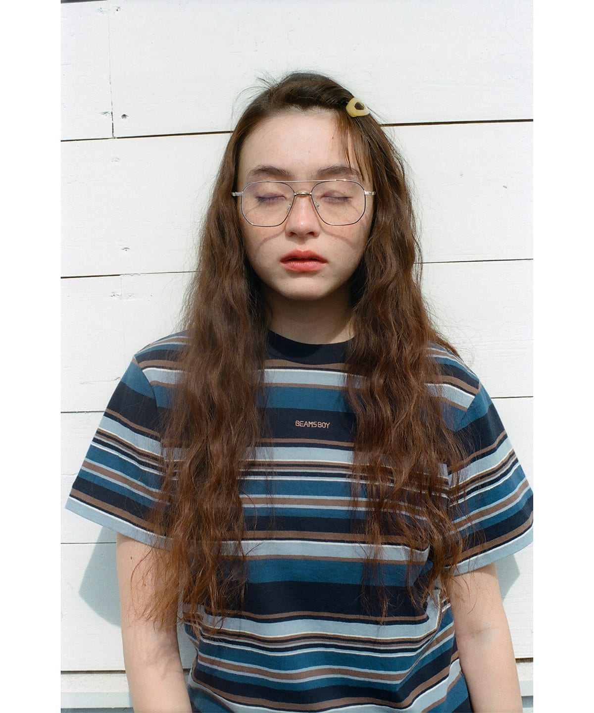 エンブロイダリー マルチボーダー ショートスリーブ Tシャツ Tシャツ・カットソー WOMEN NAVY 1 エンブロイダリー マルチボーダー ショートスリーブ Tシャツ Tシャツ・カットソー WOMEN NAVY 1
