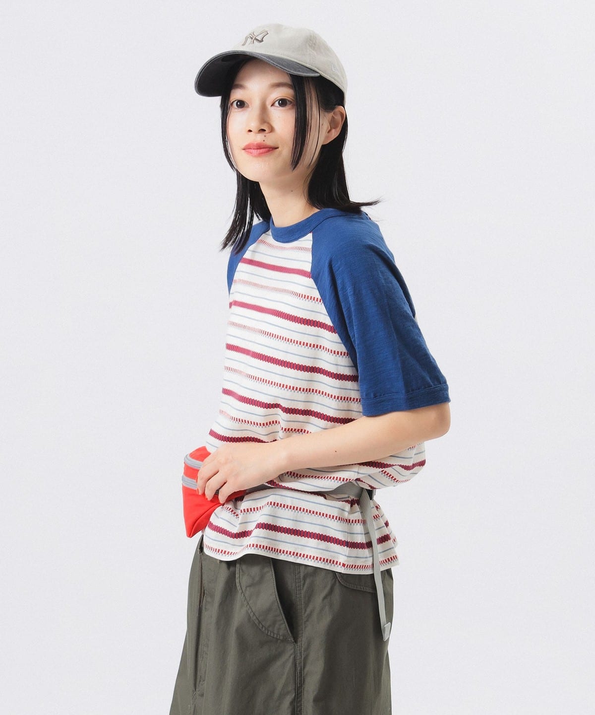 ボーイ ジャカード ラグラン ショートスリーブ Tシャツ・カットソー WOMEN IVORY ONE SIZE ボーイ ジャカード ラグラン ショートスリーブ Tシャツ・カットソー WOMEN IVORY ONE SIZE