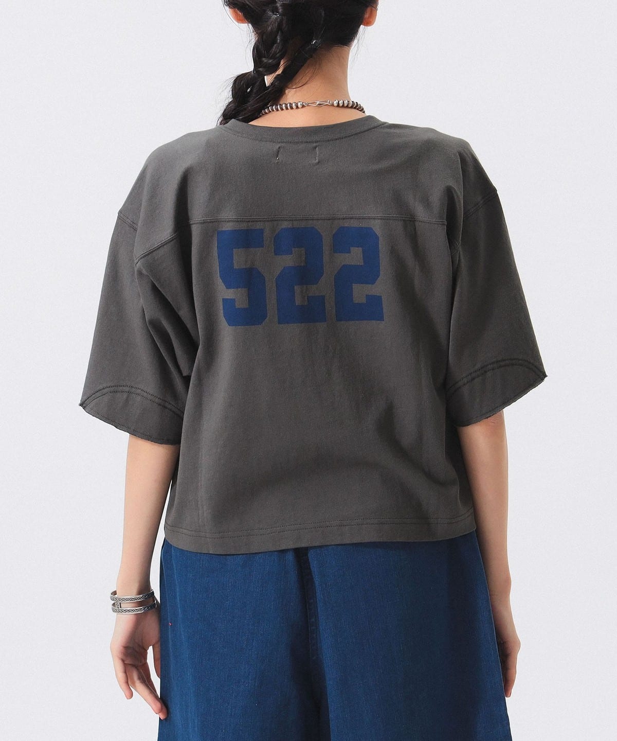 ひる　beams boy ナンバリングプリントフットボールTシャツ BEAMS BOY BEAMS BOY Print Football Short Sleeve (T-shirts, Cut and