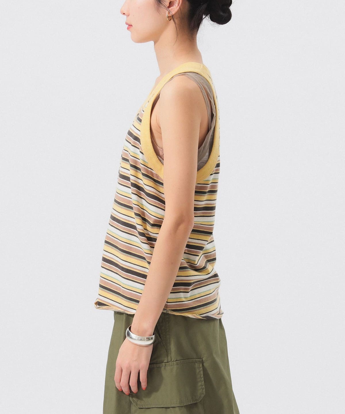 BEAMS BOY（ビームス ボーイ）マルチボーダー タンクトップ（Tシャツ 
