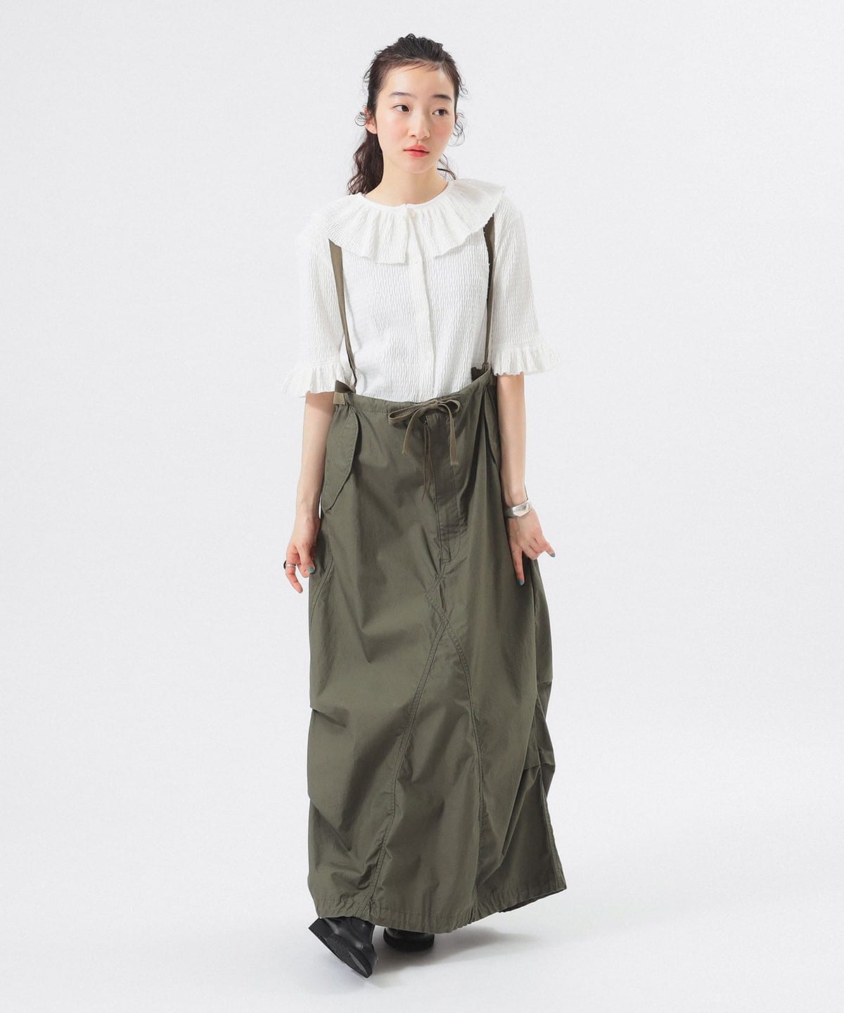 BEAMS BOY（ビームス ボーイ）ジャガード フリル ギャザー