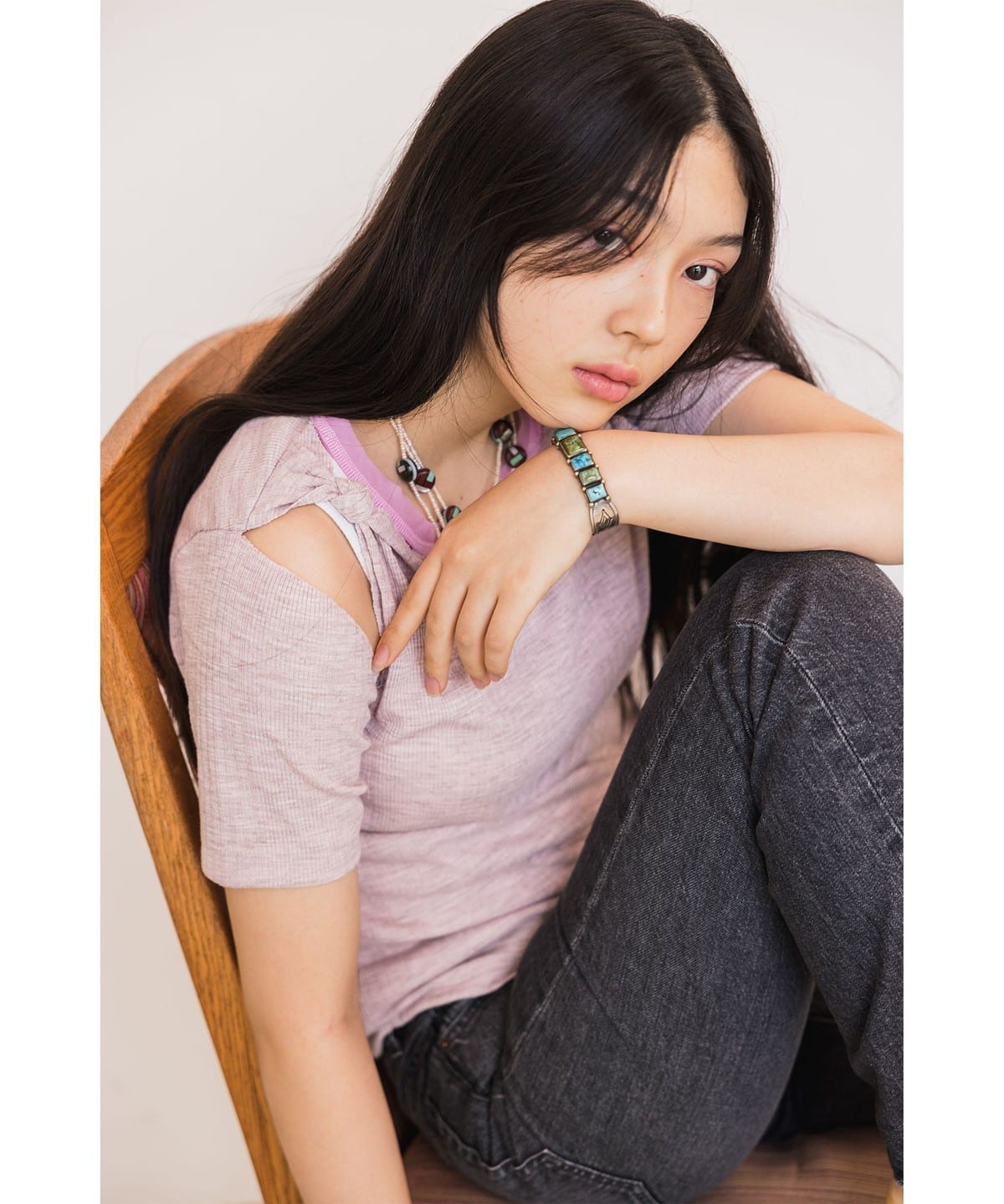 〈WOMEN〉リブ カットアウト Tシャツ Tシャツ・カットソー WOMEN PINK 0 〈WOMEN〉リブ カットアウト Tシャツ Tシャツ・カットソー WOMEN PINK 0