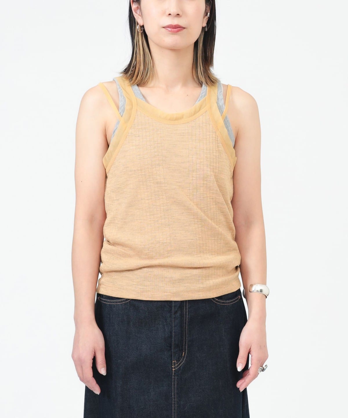 BEAMS JAPAN（ビームス ジャパン）〈WOMEN〉リブ キャミ タンクトップ
