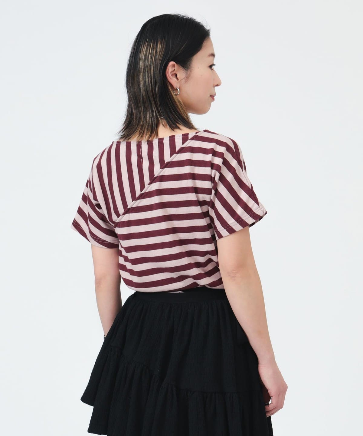 〈WOMEN〉アシメ ボーダー Tシャツ Tシャツ・カットソー WOMEN PINK 1 〈WOMEN〉アシメ ボーダー Tシャツ Tシャツ・カットソー WOMEN PINK 1