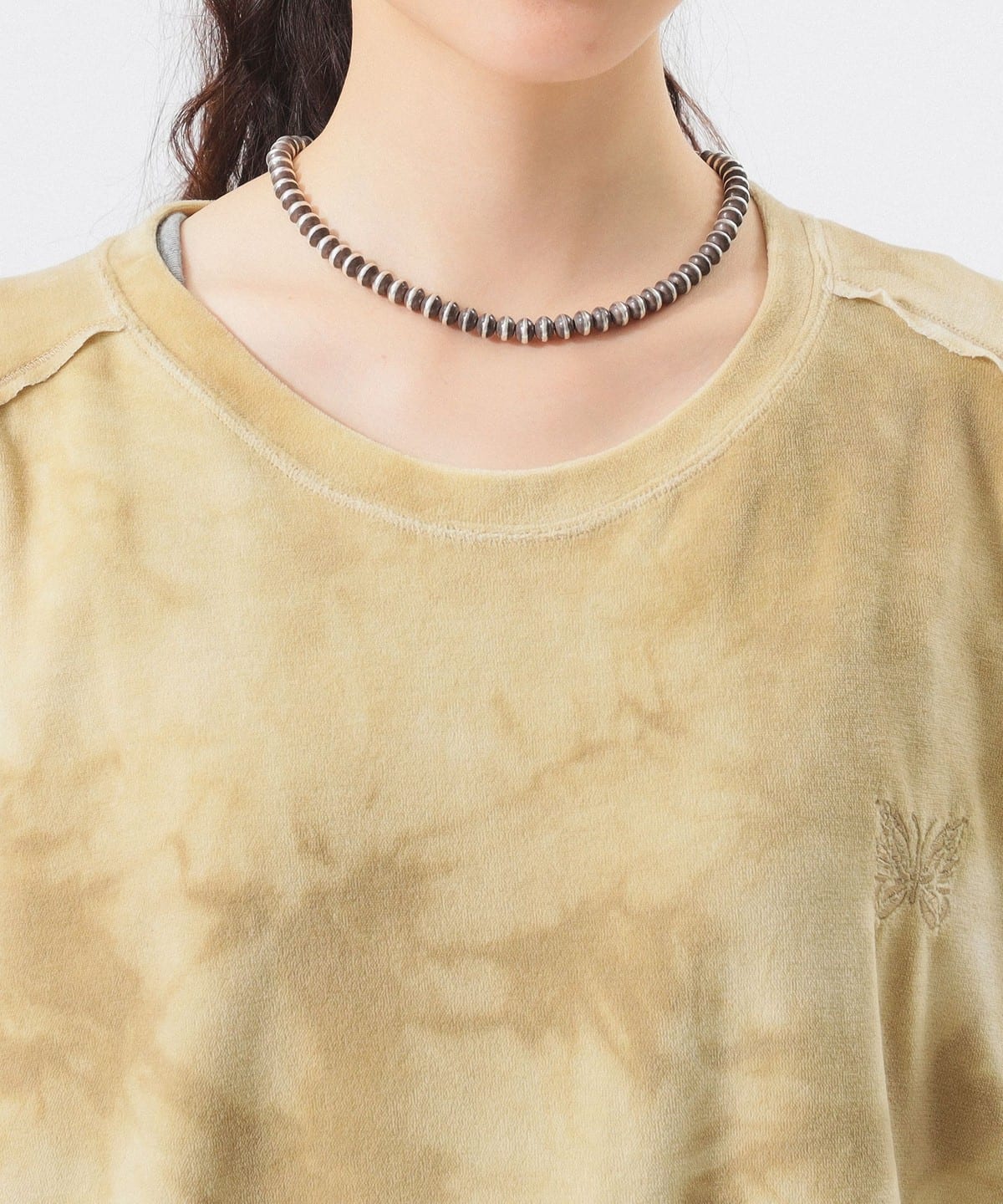 BEAMS BOY（ビームス ボーイ）【別注】NEEDLES / ベロア Uネック T