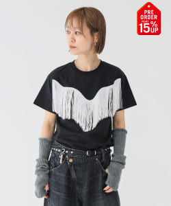 【+15%ポイントUP】【別注】Wrangler × maturely / フリンジ ショートスリーブ Tシャツ