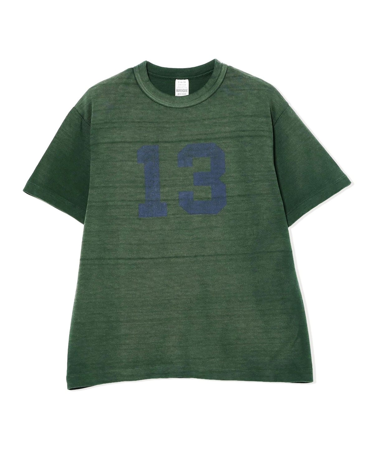 BEAMSBOY／warehouseフットボールTシャツ　緑 BEAMS BOY（ビームス ボーイ）【別注】WAREHOUSE & CO. / ナンバリング