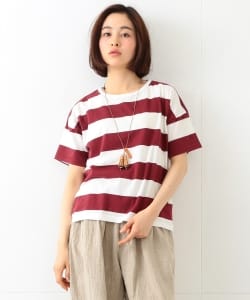 BEAMS BOY / 6cm ボーダー クルーネック Tシャツ