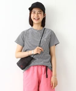BEAMS BOY / ミジンコボーダー ポケット Tシャツ