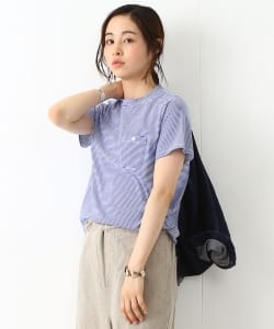 BEAMS BOY / ミジンコボーダー ポケット Tシャツ