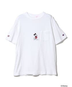 ＜ユニセックス＞Champion × BEAMS BOY / 別注  ミニ ミッキーマウス ポケットTシャツ Disney（ディズニー）