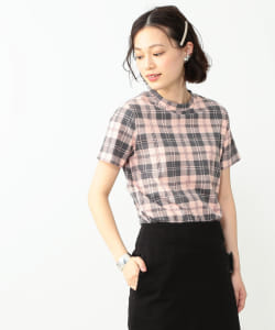 BEAMS BOY / チェック プリント ショートスリーブ Tシャツ