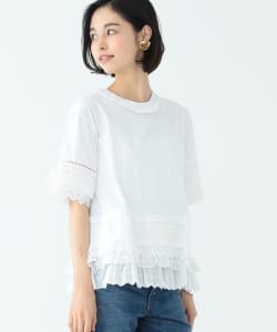 TORI-TO × BEAMS BOY / レース 五分袖 Tシャツ