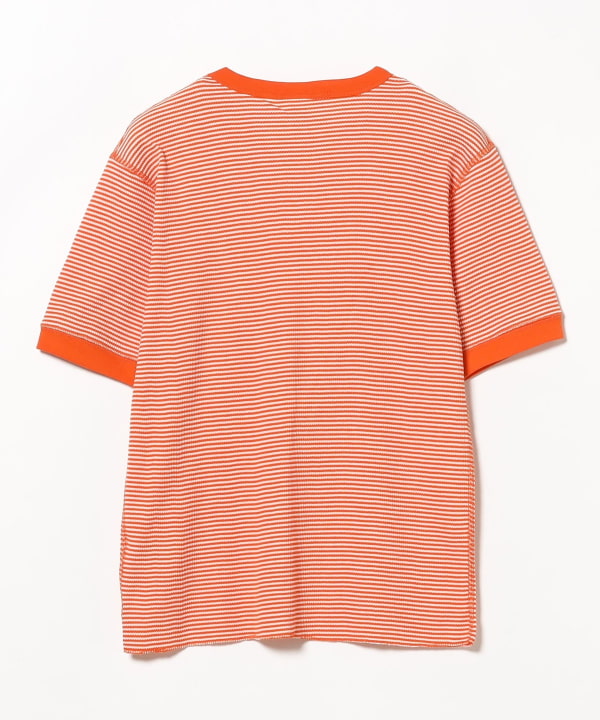 Healthknit × BEAMS BOY ワッフル ボーダー Tシャツ