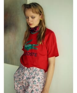 LACOSTE / 別注 ロゴ プリント Tシャツ