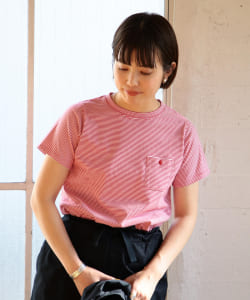 BEAMS BOY / ミジンコ ボーダー ポケット Tシャツ