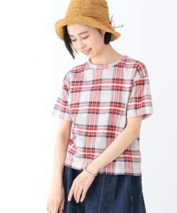 BEAMS BOY / マドラス クルーネック Tシャツ