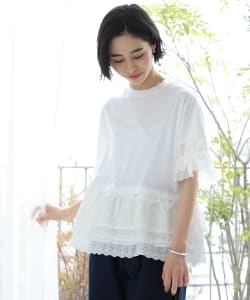 TORI-TO × BEAMS BOY / レース ティアード 5分袖