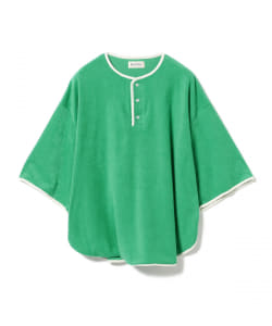 BEAMS BOY / パイル パイピング ヘンリーネック Tシャツ
