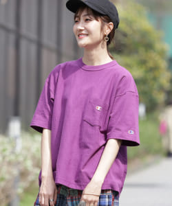 Champion × BEAMS BOY / 別注 リバースウィーブ(R) ポケット Tシャツ